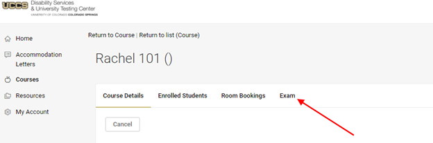 Select exam next ot room bookings